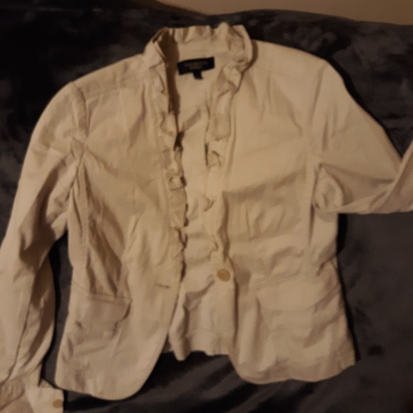 Talbots 3/4sleeve ruffle jacket - Picture 5 of 5